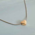 Two-Tone Petite Heart Pendant Necklace As Shown One Size 4f928e4a-c4c0-42ce-9422-2f62e42b1515