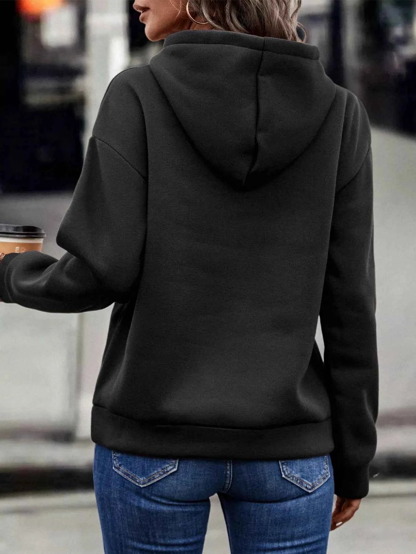 Fringe Detail Long Sleeve Drawstring Hoodie 4fade3e8-55cd-4cda-bcd2-fa4ed8064eef-Max-Origin