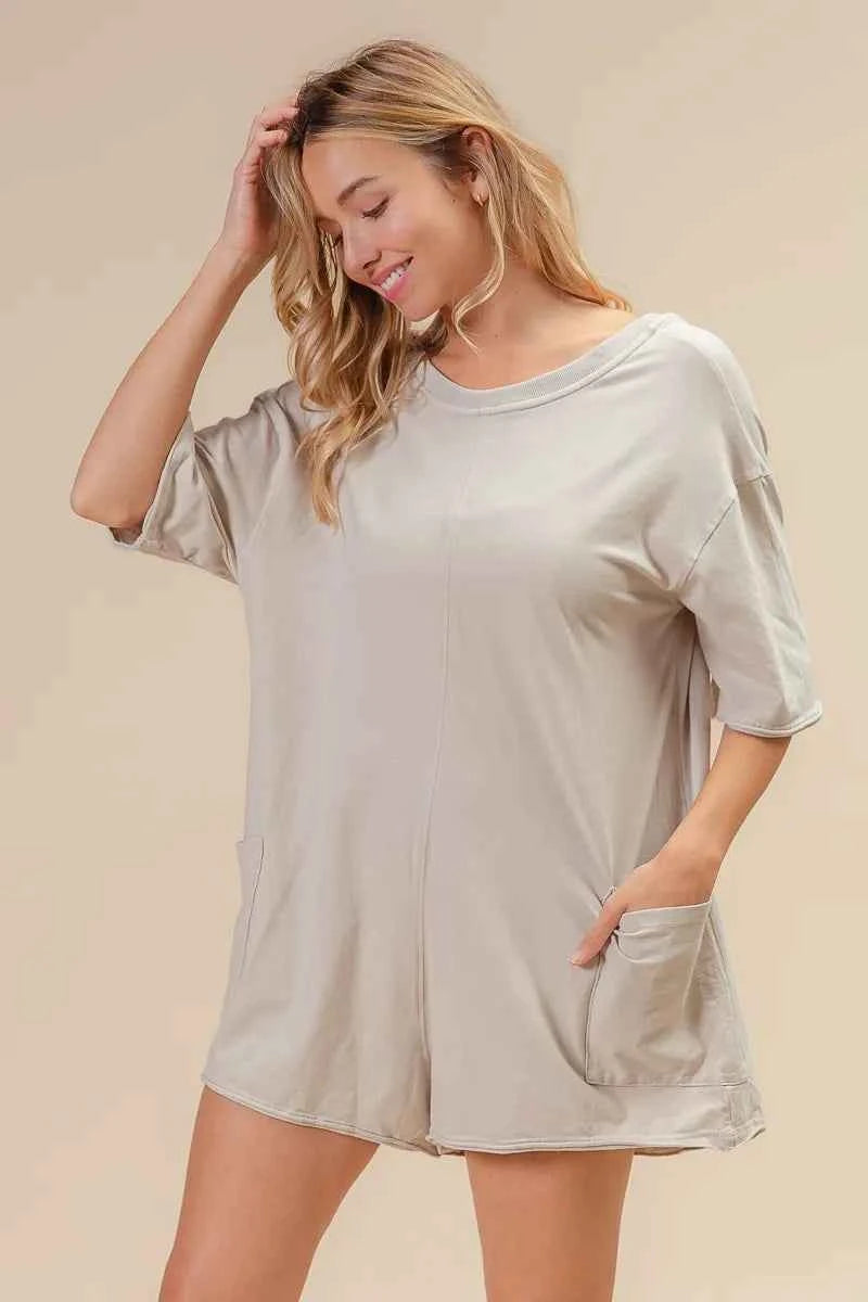 BiBi Short Sleeve Back Open Washed Romper 4fb379b8-0d66-469a-ad81-d03d1bb9d5c1-Max-Origin