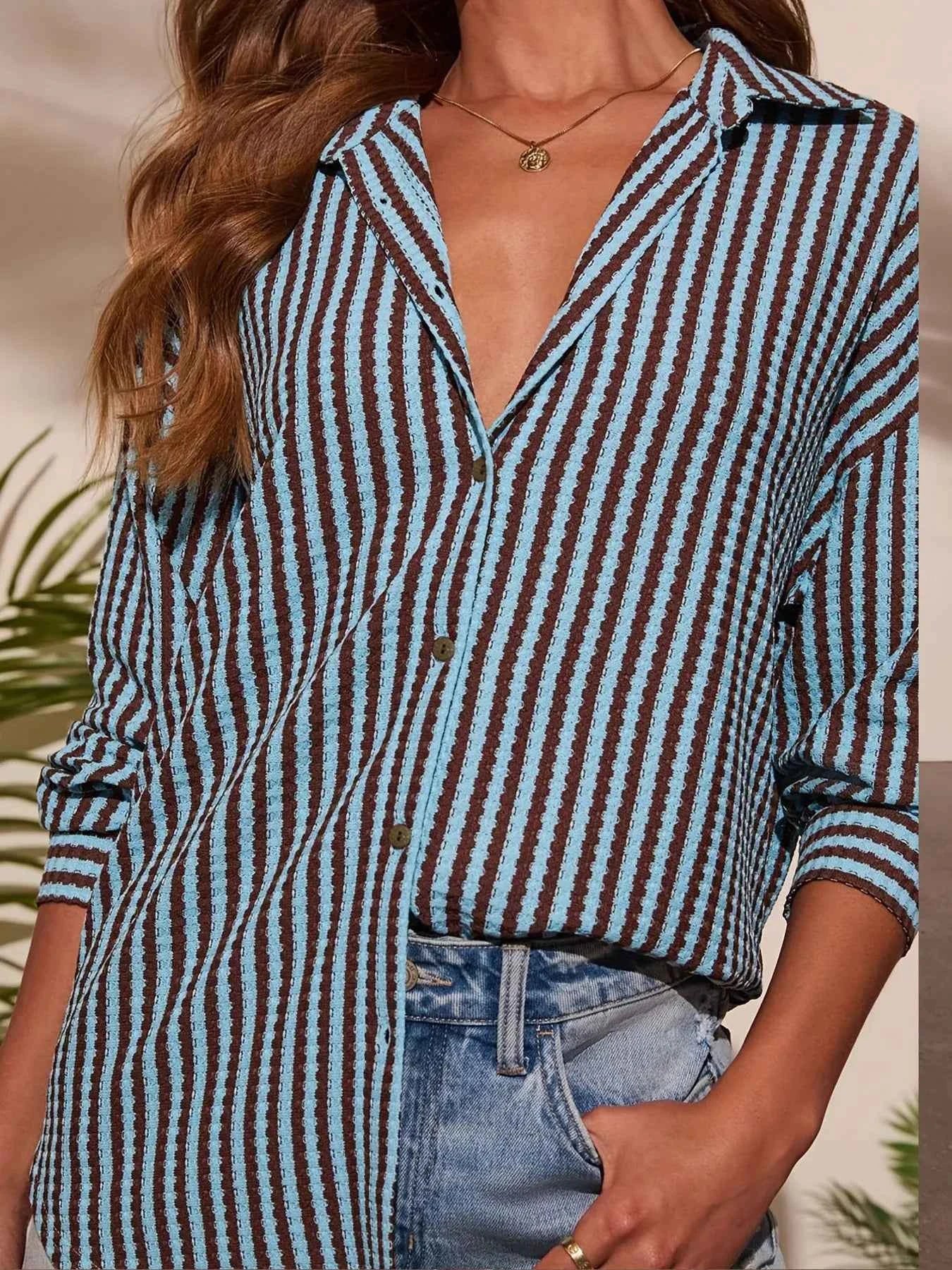 Striped Button-Down Casual Shirt 4fbdc6588da34fdf819f65b9a0cd1754-Max-Origin