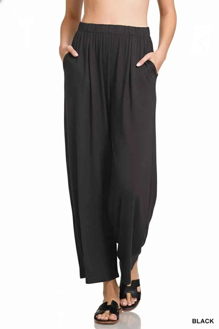 Zenana Elastic Waist Comfy Lounge Pants 4fc23865-a0d3-480b-9fa3-0d9f9caf5b0a-Max-Origin