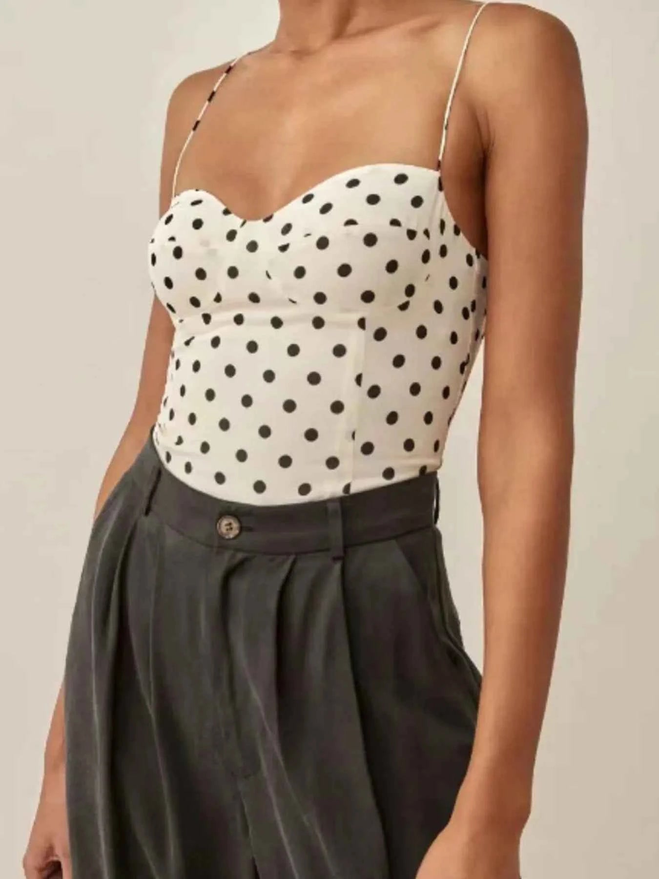 Printed Smocked Cami Top Dot 4fc29c501aa744ada5d99633c984c6f9-Max-Origin
