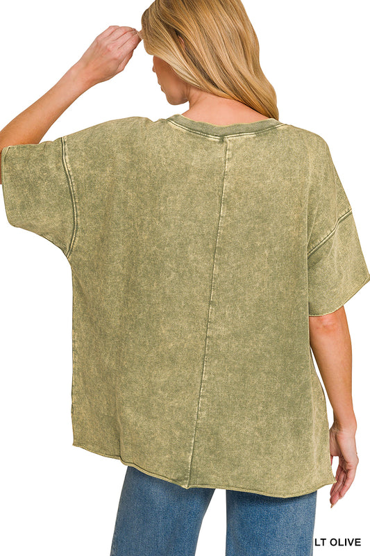 French Terry Washed Drop Shoulder Raw Edge Top 4fcfb83d-b7a7-46c3-9767-24e6e21f16f1-Max
