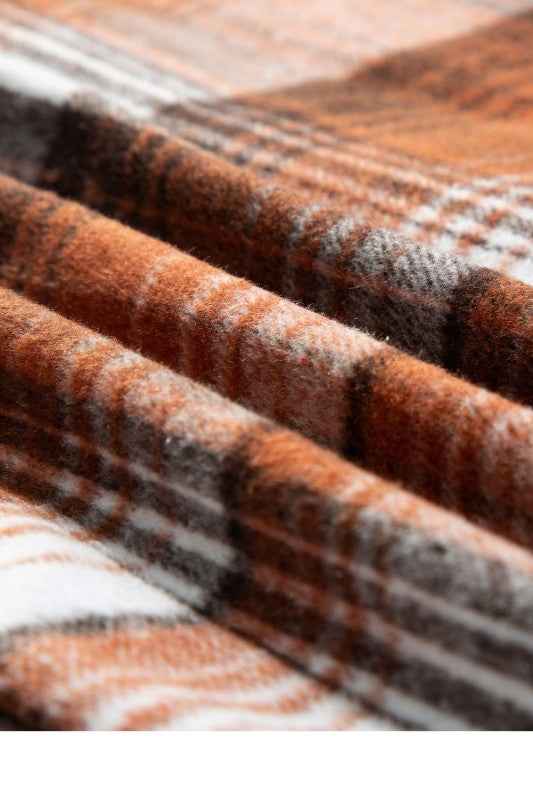 Plaid Corduroy Patchwork Pocketed Shacket 502f6560-73f0-4714-af49-a98e7b57d94e