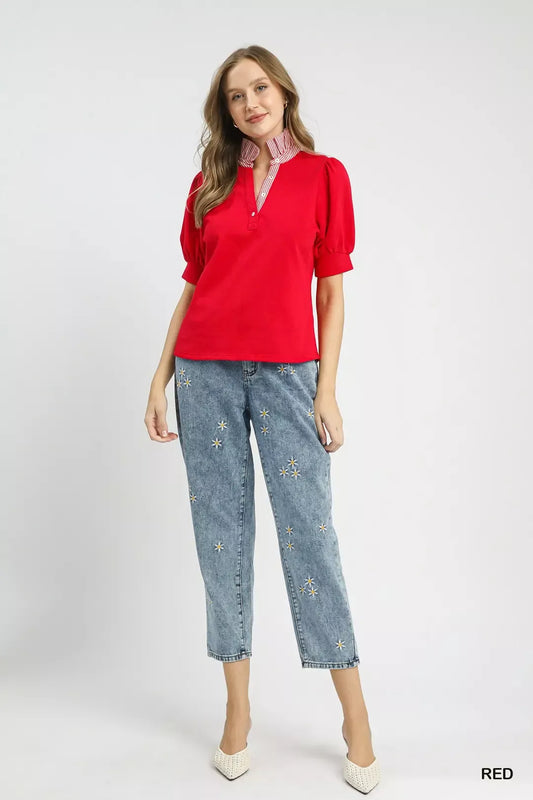 Striped Collar Popover Top 5071d9e4-bc6f-4a3a-a867-241b904da143-Max-Origin