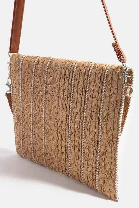 Fame Stitch Detailed Straw Crossbody Bag 507e70f5-d3c2-4899-942c-d448fdfb22d4-Max-Origin