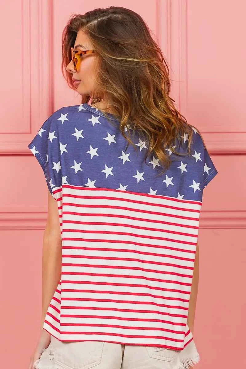 BiBi Star Rpinted with Stripe Combo Top 508e0bf115e849faad0a413d4bffcdba-Max-Origin