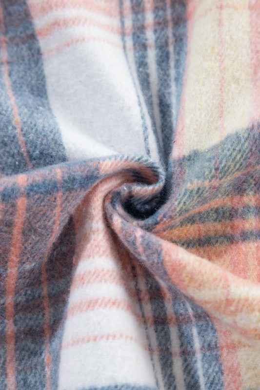 Plaid Corduroy Patchwork Pocketed Shacket 50c277fa-3ab7-4586-b5cb-0db7d0cc860e