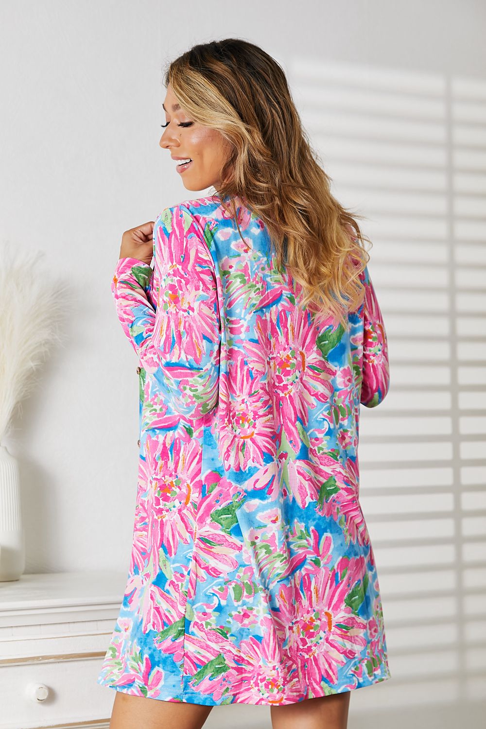 Double Take Floral Open Front Long Sleeve Cardigan 50ce61d77fad4a94b91117c5e77332b7-Max