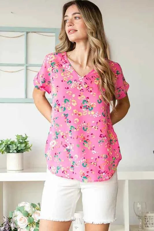 Heimish Full Size Animal print V-Neck Short Sleeve T-Shirt Plus Size 51057242-407b-4473-b814-ca6c4c2fb49e-Max