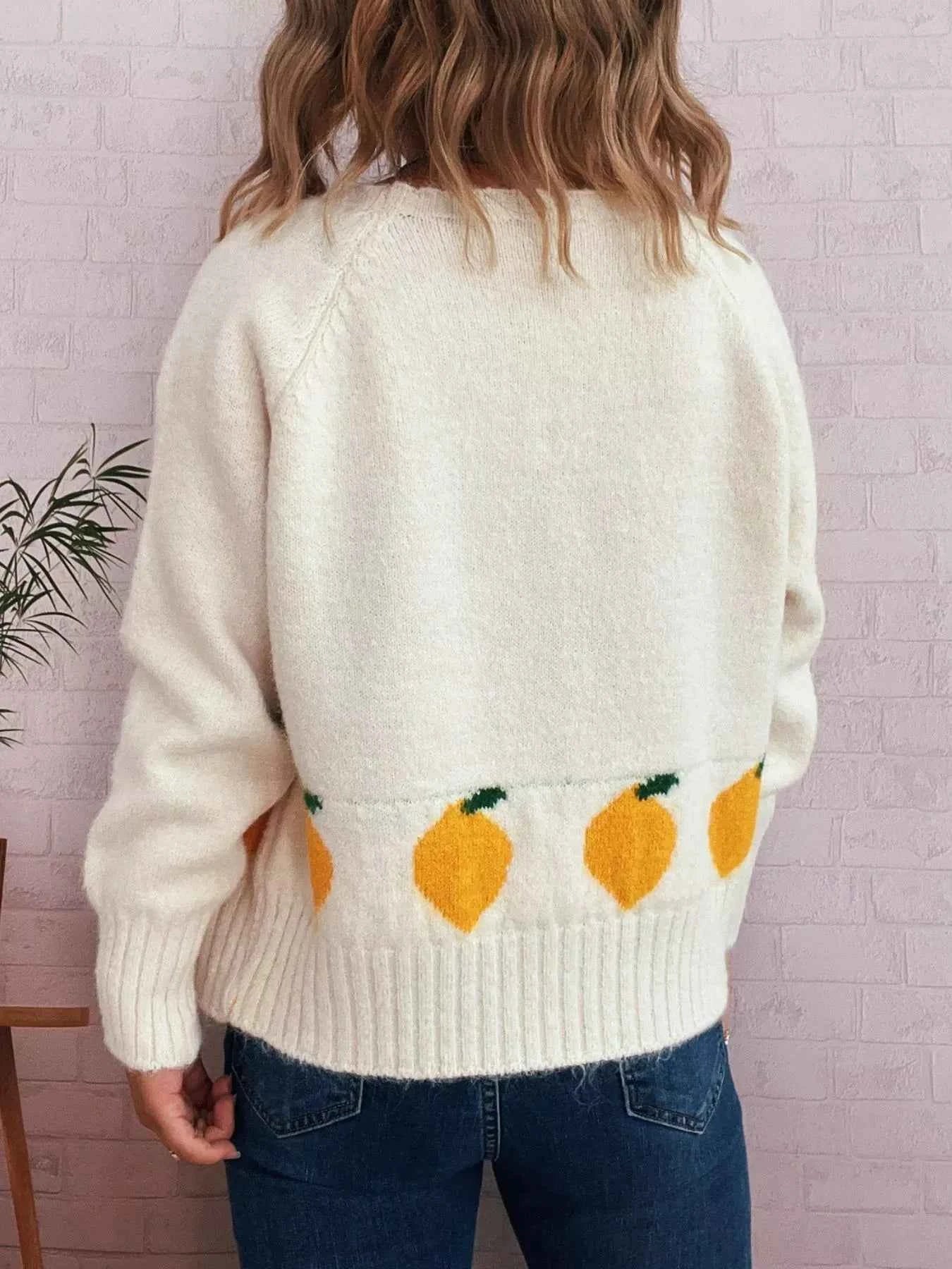 Lemon Pattern Button-Up Cardigan 5113cc92-99a9-4cb1-ab76-2255829c5c43-Max-Origin