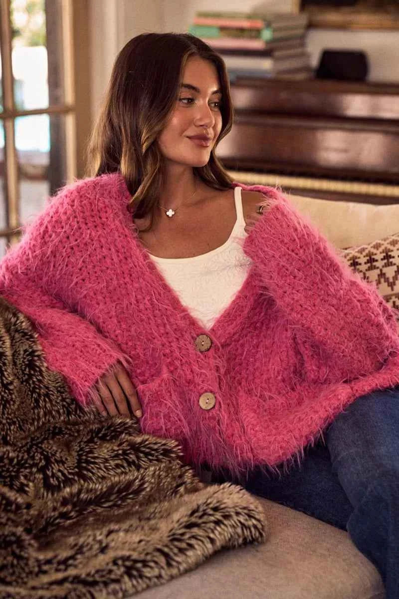 SO ME Soft Touch Hairy Loose Fit Cozy Sweater Cardigan 512eaabb9cb5433082e88feea102ebd5-Max-Origin