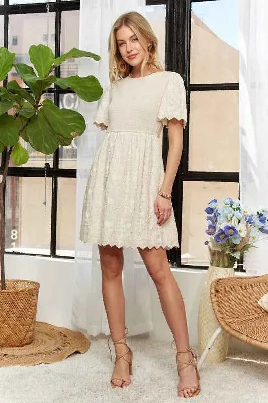 ADORA Rround Neck Crinkle Babydoll Dress 513467be7b514c9aadf1106984525ff0-Max-Origin