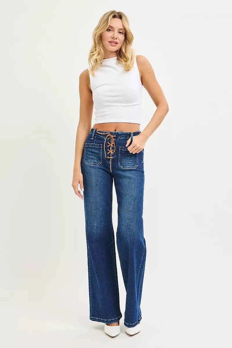 RISEN Full Size High Rise Wide Leg Jeans with Front Tie Detail Plus Size 5138f4f7bc8643349c15d11b8bcb7f2b-Max-Origin