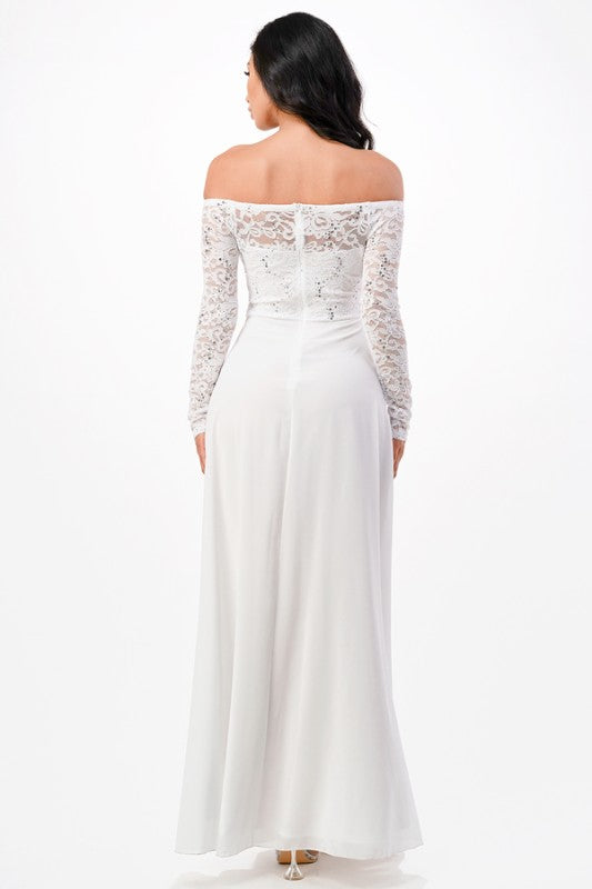 Plus Size Lace Evening Gown – Long Sleeve Chiffon A-Line Dress for Women 514a6ffb-be02-48fd-b209-ebe3f97cba8b