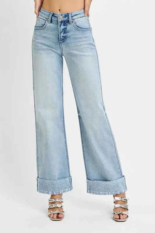 RISEN Full Size Tummy Control High Rise Ankle Wide Cuffed Jeans Plus Size 515a30cc-d508-4c62-aa27-5e35a612f904-Max-Origin