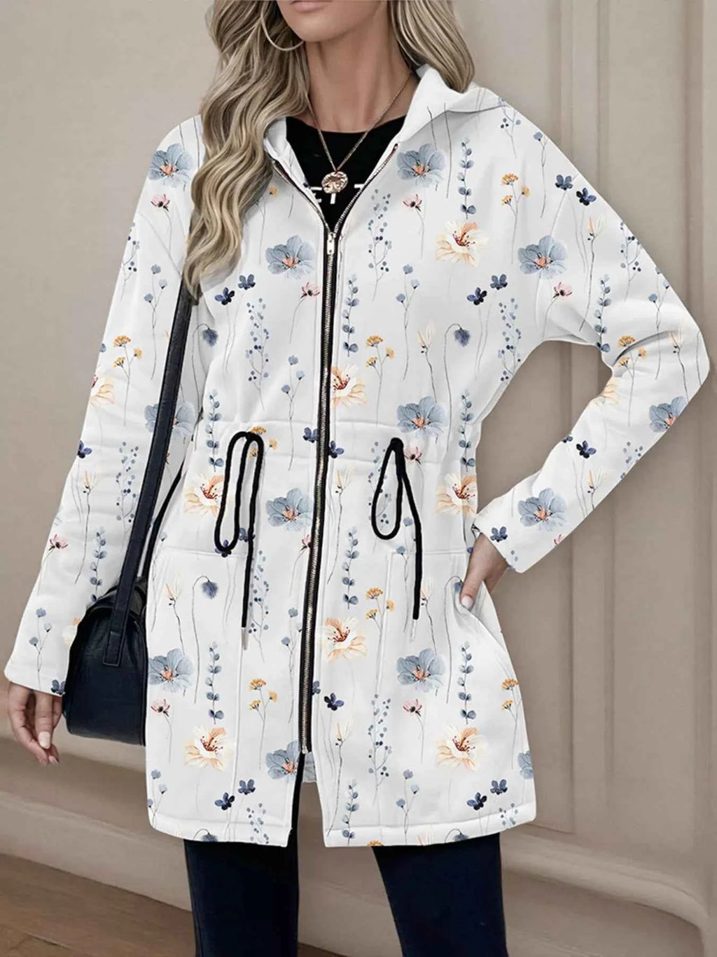 Drawstring Zip Up Hooded Outerwear 515de3d02c364ac1b31e6beae7cdd7e9-Max-Origin