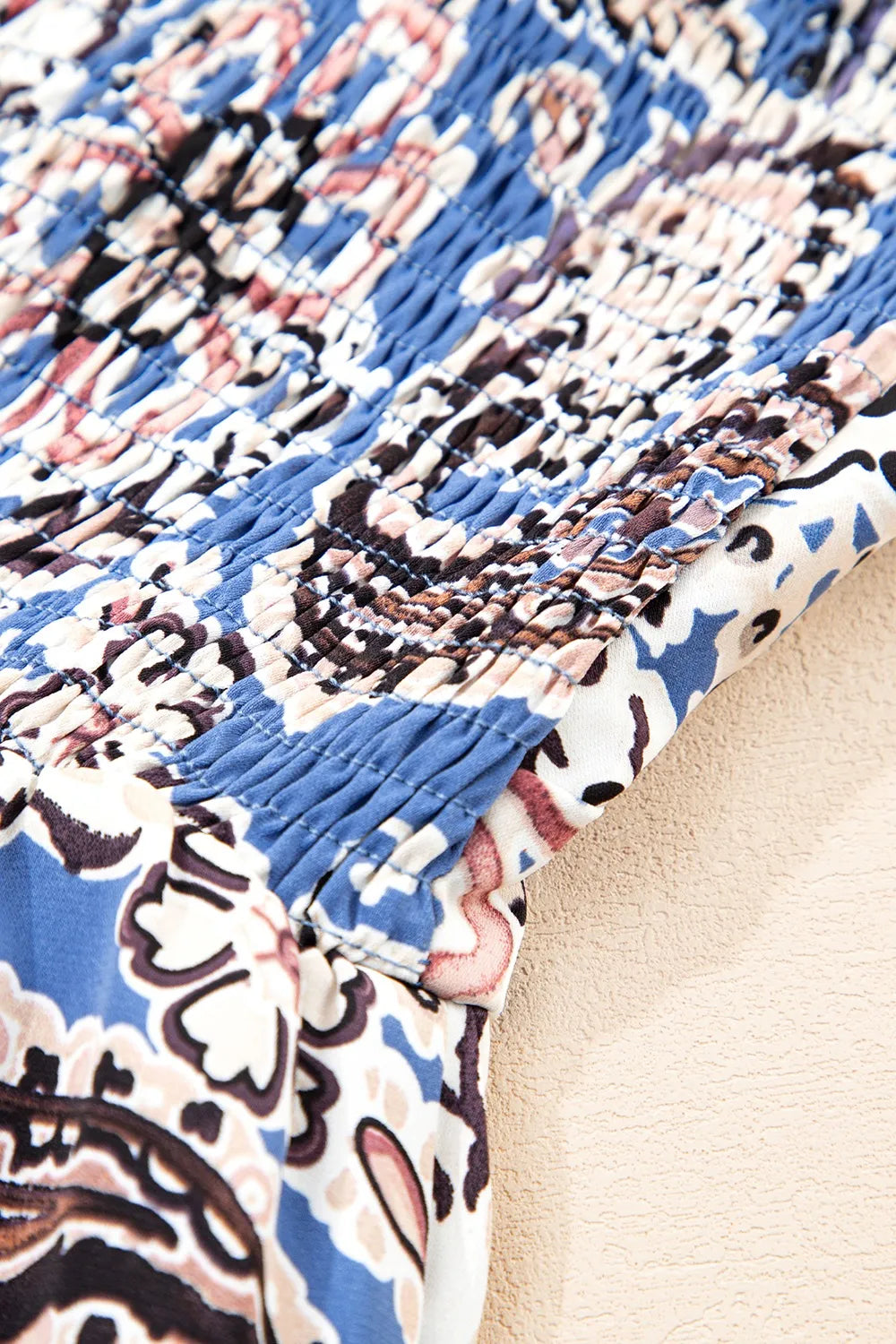 Paisley Print Twist Detail Smocked Back Spaghetti Straps Dress 516527d5-2590-4a3e-8b16-7cdf8635e0d9-Max-Origin