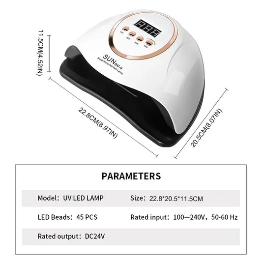 UV LED Nail Lamp,280W Nail Curing Lamps For Gel ish With Automatic Sensor 4 Timer Setting,Led Nail Dryer, Professional Nail Art Drying Tools For Fingernail And Toenail 516e4be2-3a8f-46c1-940e-d197dd8be173