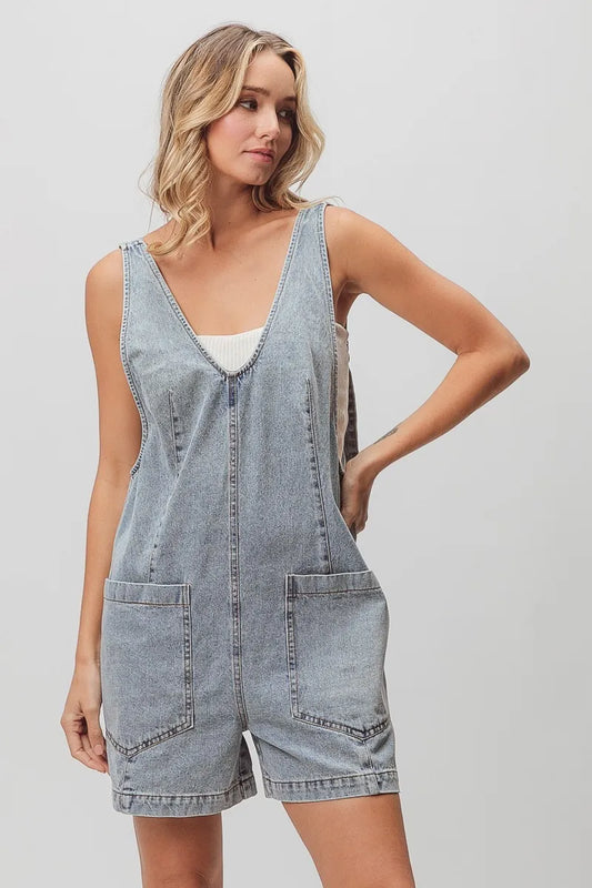Patch Vintage Washed Denim Shortall 516ed52e7f184536aba0d53c4aeb7ecd-Max-Origin