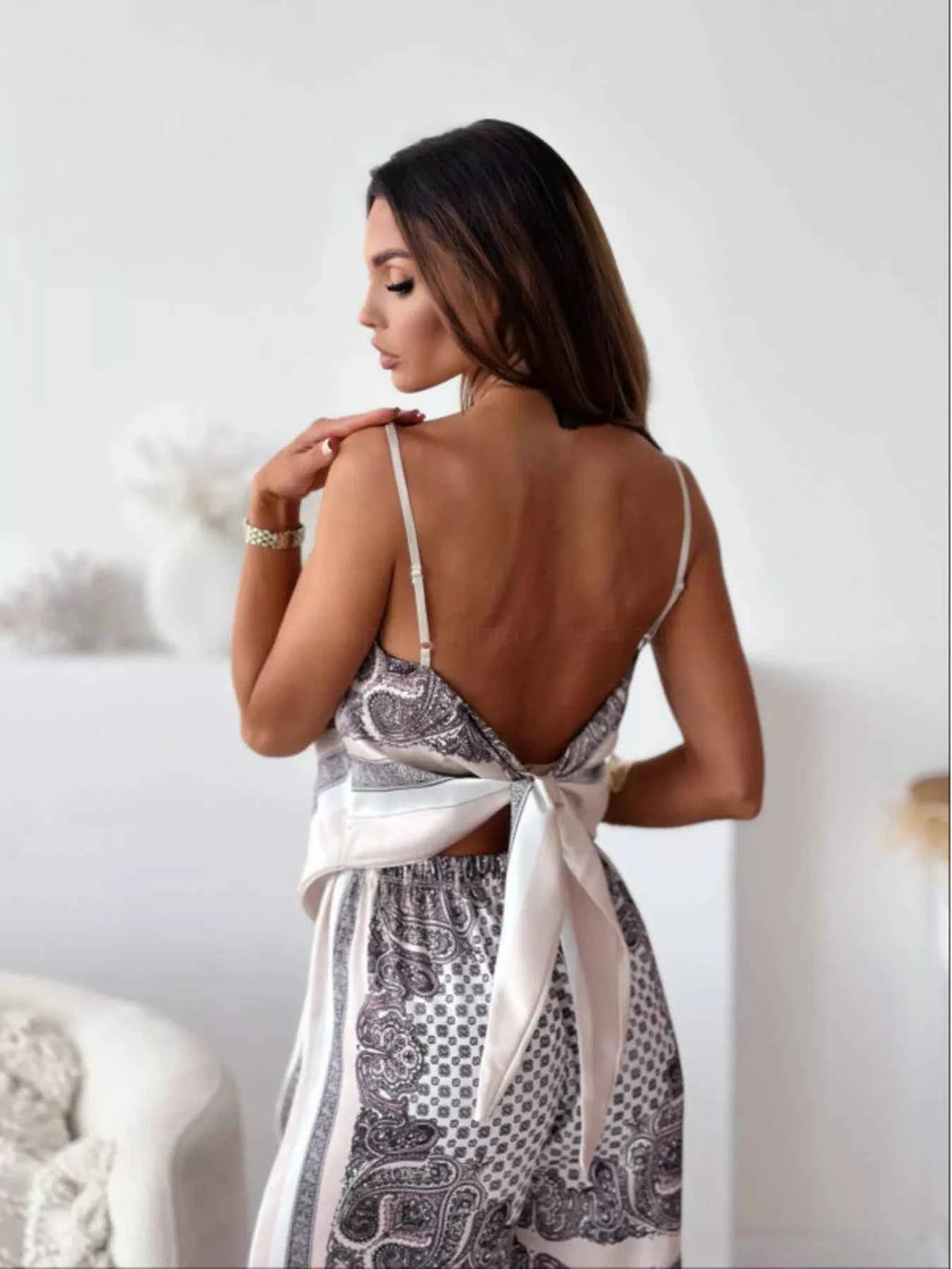 Tie Back Printed Cami and Pants Set 517e599ed5f04a38bc6910a3ff7a2b8e-Max-Origin