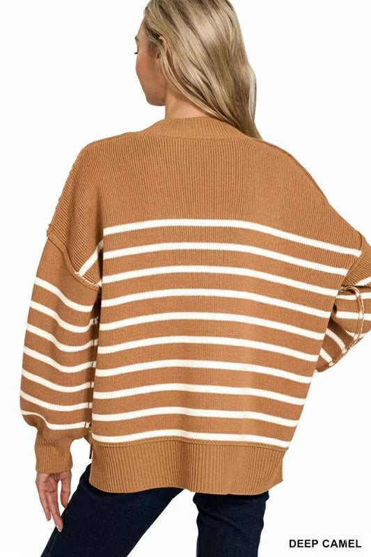 Exposed Seam Striped Oversized Sweater 51a5435d-b574-41e6-8ae6-3dfcdd843cf2-Max-Origin