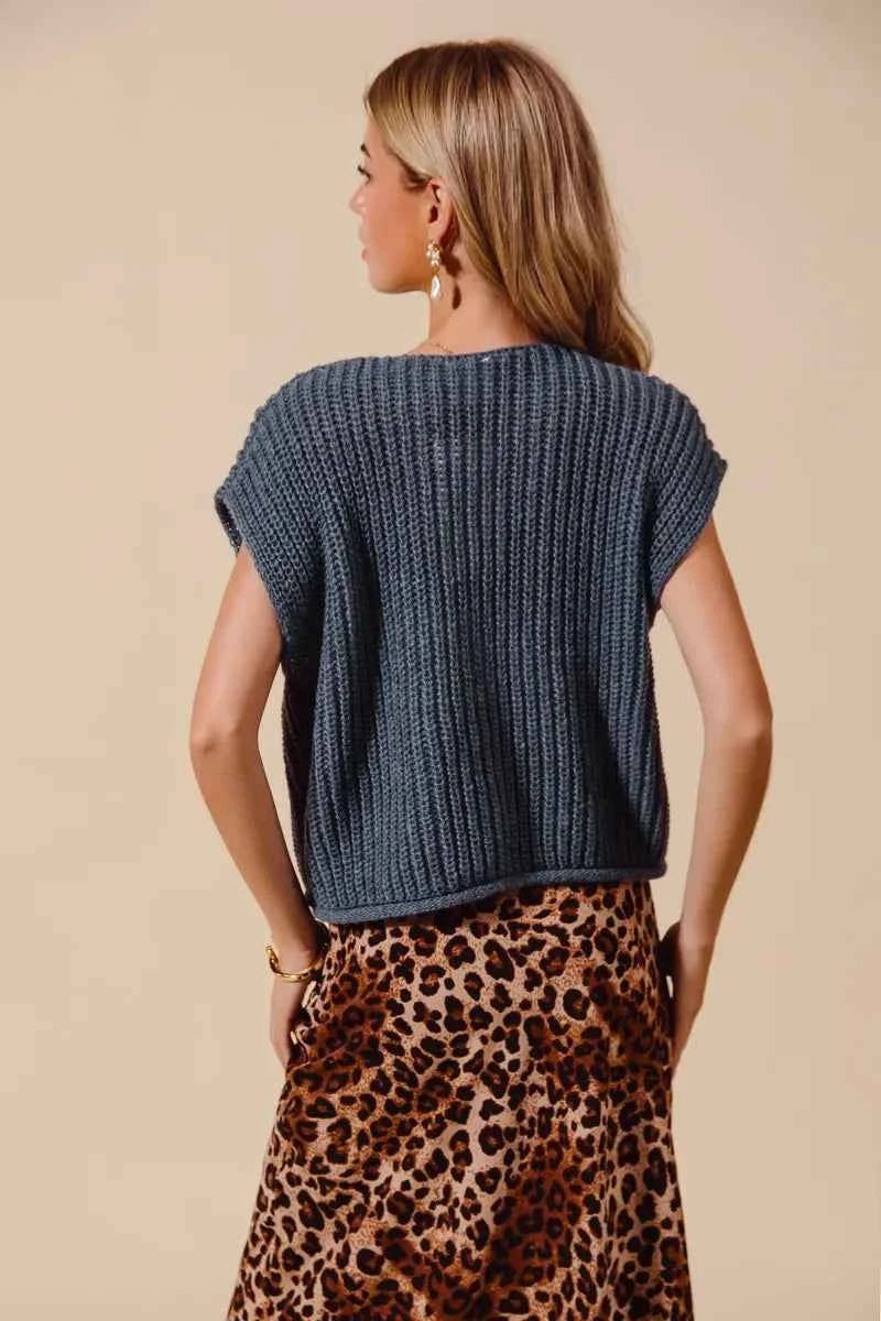 SO ME Big Metal Button Front Sweater Vest 51c45fb677ac44f8929a114b9075573a-Max-Origin
