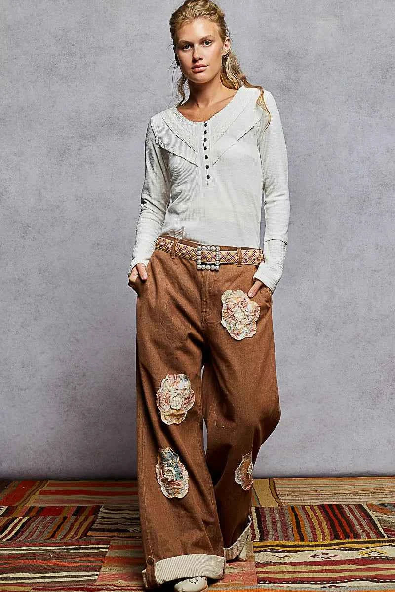 POL Ribbed Half Button Lace Detail Knit Top 51cb6c54-7ea9-4cee-a3ad-a91e99ffd312-Max-Origin