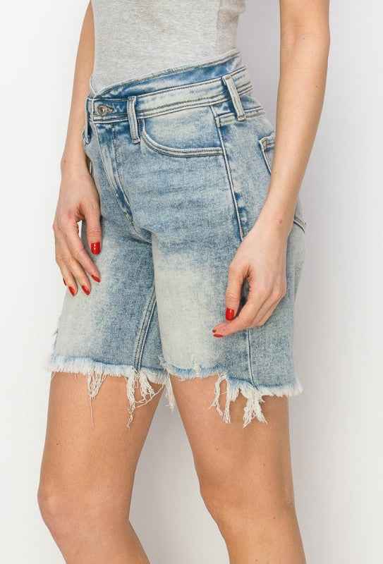 AT1037BML High Rise Bermuda Tulip Waistband Shorts 51d39e75-23b1-4bf5-8ee0-7e83556ee9ee