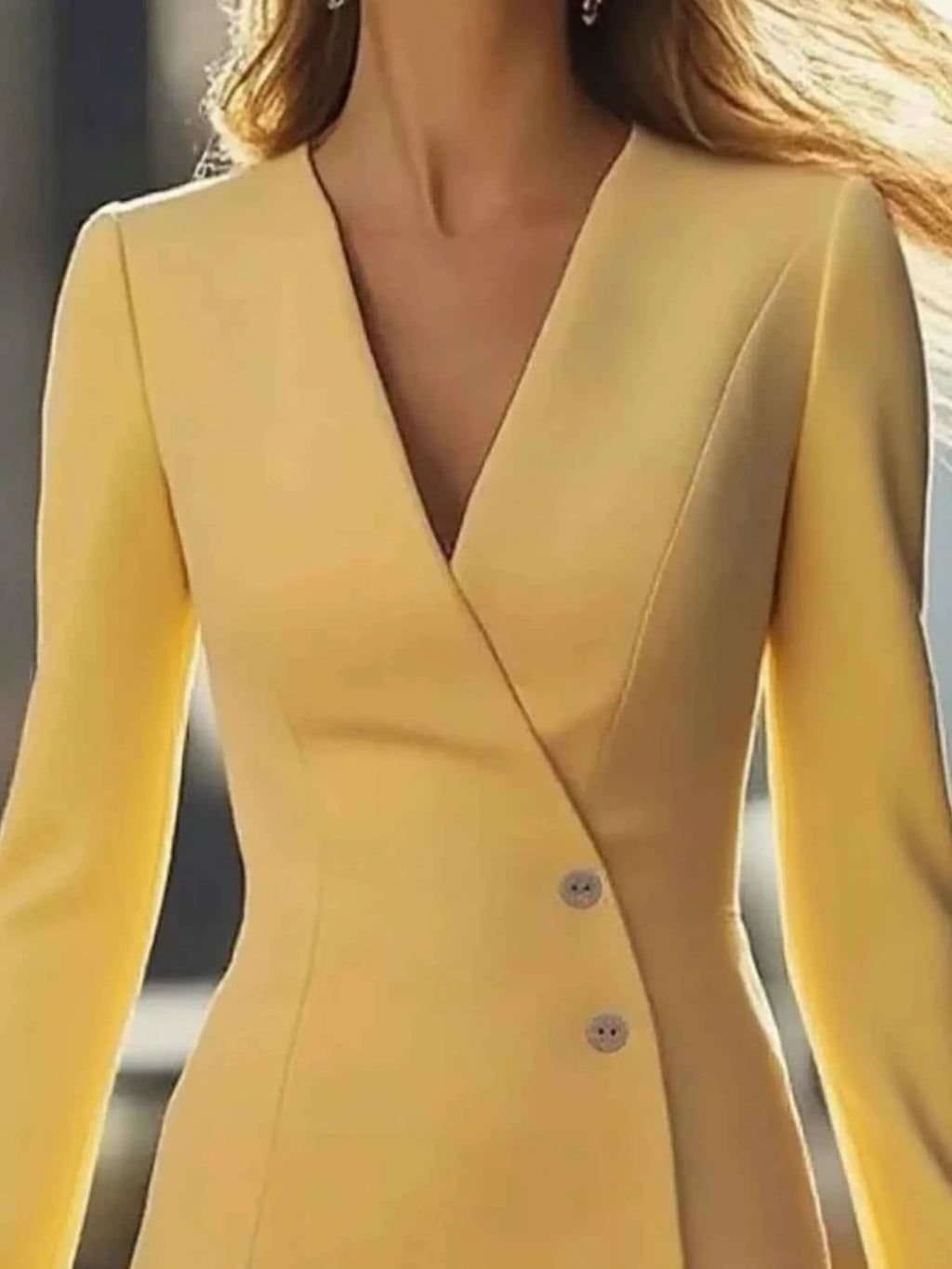 Long Sleeve Blazer Dress with Button Detail 51d3a6de-f06c-440c-a339-48ffd11bf635-Max-Origin
