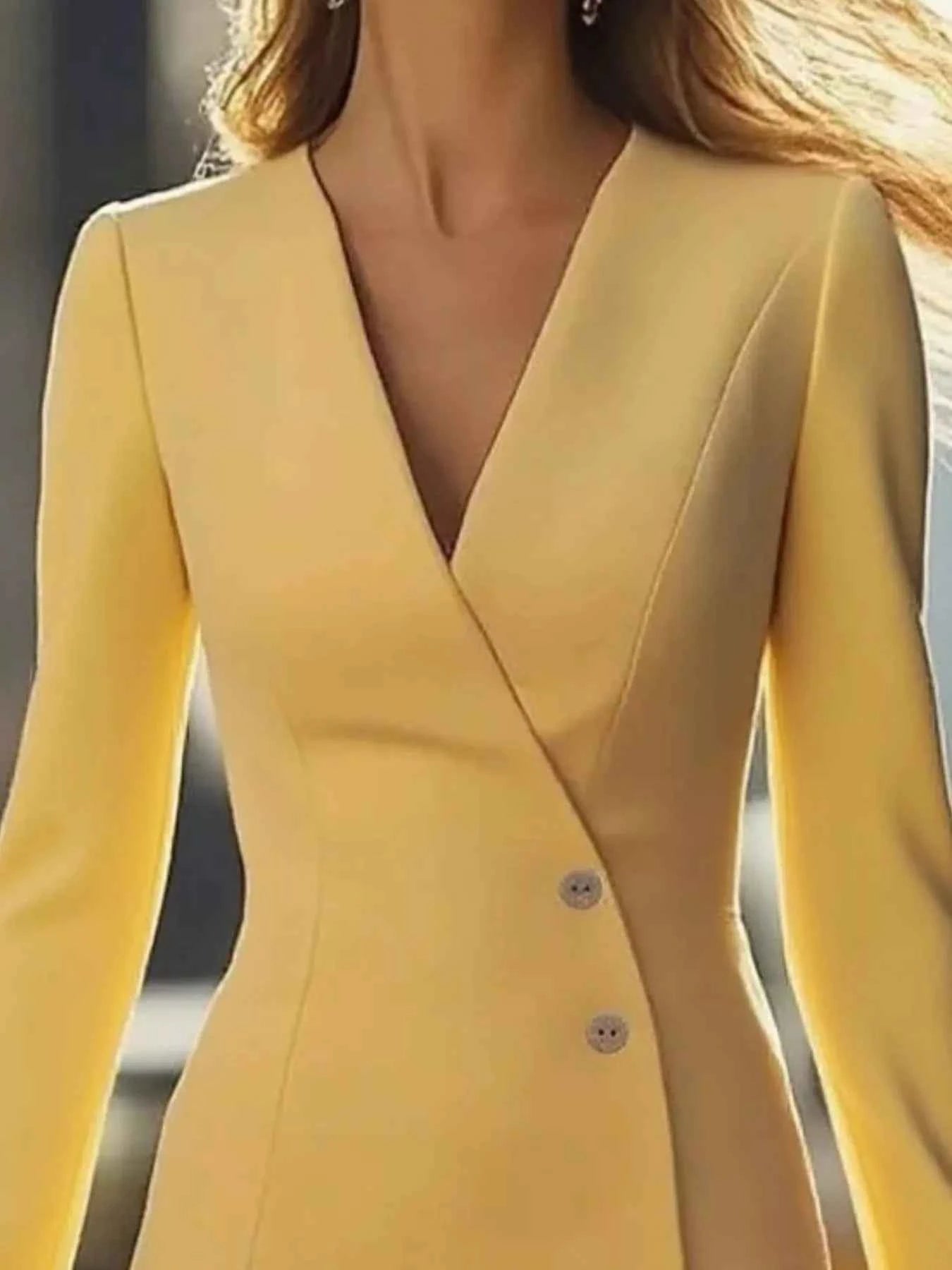 Long Sleeve Blazer Dress with Button Detail 51d3a6de-f06c-440c-a339-48ffd11bf635-Max-Origin
