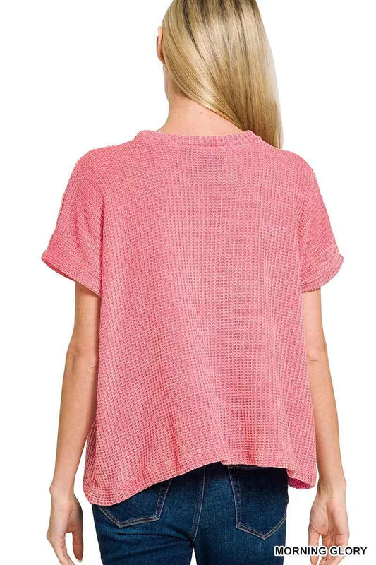 Chenille Waffle Cap Sleeve Sweater 51e4bc1e-e0ff-4c1b-87a3-f9300bc3981a-Max-Origin