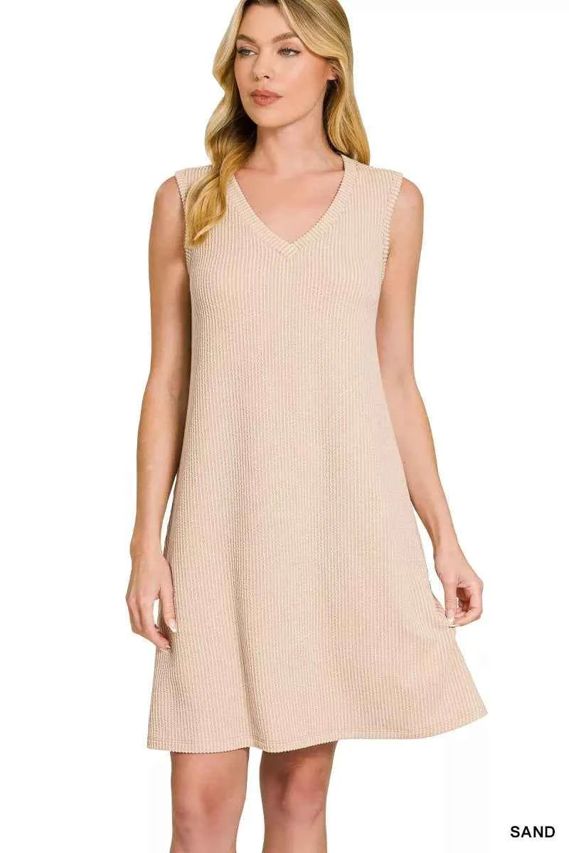 Zenana Raised Rib Sleeveless Mini Dress 51ef236b87f04705b84b89cb75198fdf-Max-Origin