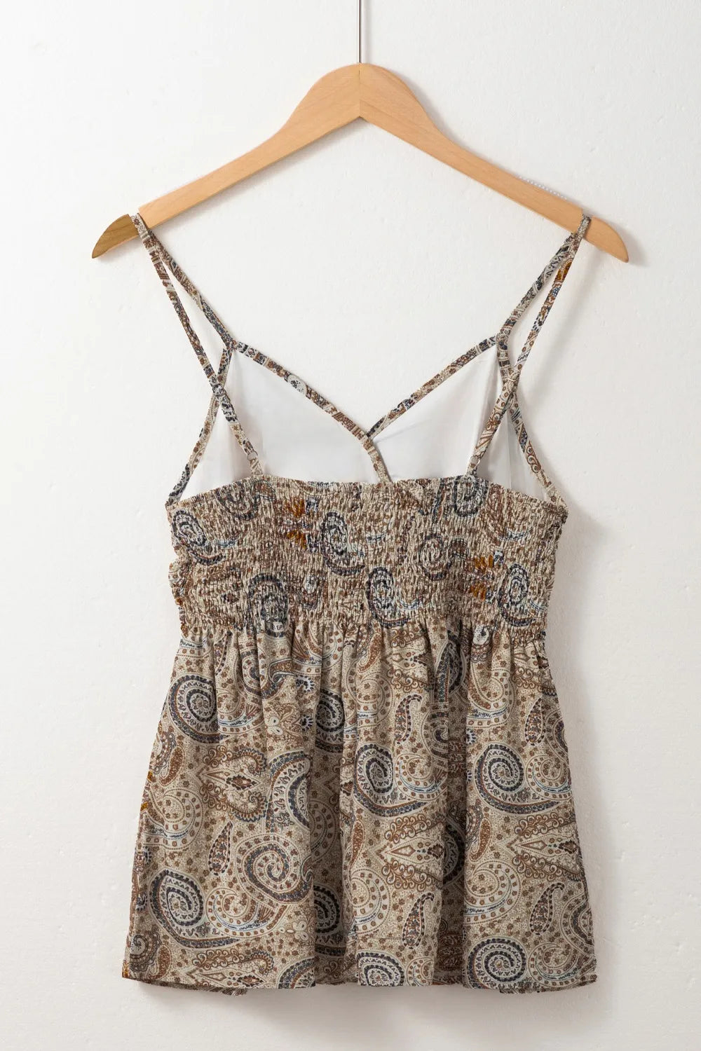 Paisley Printed Smocked Babydoll Cami 51f0c7dc-f305-4d6b-ae2c-5253b4d82058-Max-Origin