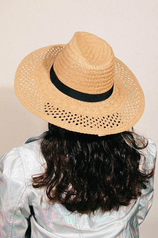 Fame Basket Weave Straw Sun Hat 5205f4e8-cdbd-4eae-9313-78ca42a4856f-Max