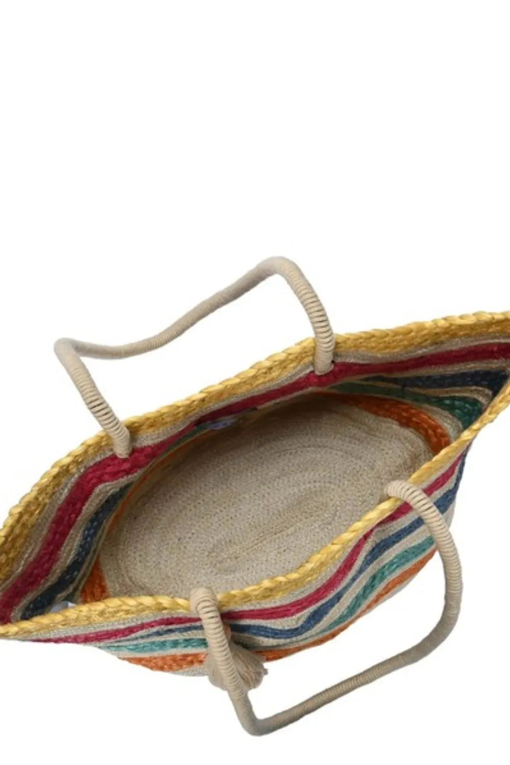 Fame Wavy Rainbow Straw Tote Bag 522962d1-4cf7-4e5d-97db-627594daf4c6-Max-Origin