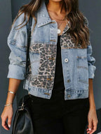 Distressed Leopard Drop Shoulder Denim Jacket 5235ded9-7a8b-4b14-804a-b07b3c629b0a-Max