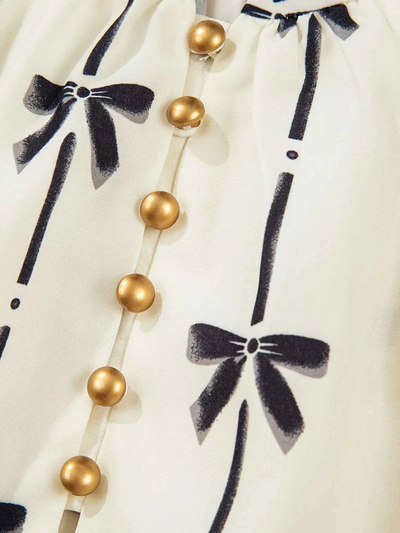 Bow Print Button Front Shirt Dress 523c0884716b41b0989b60a5815d9eee-Max-Origin