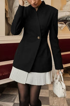 Pleated One Button Blazer Dress 5244da7d-a259-4560-a7a5-2c8f2047cbd9-Max