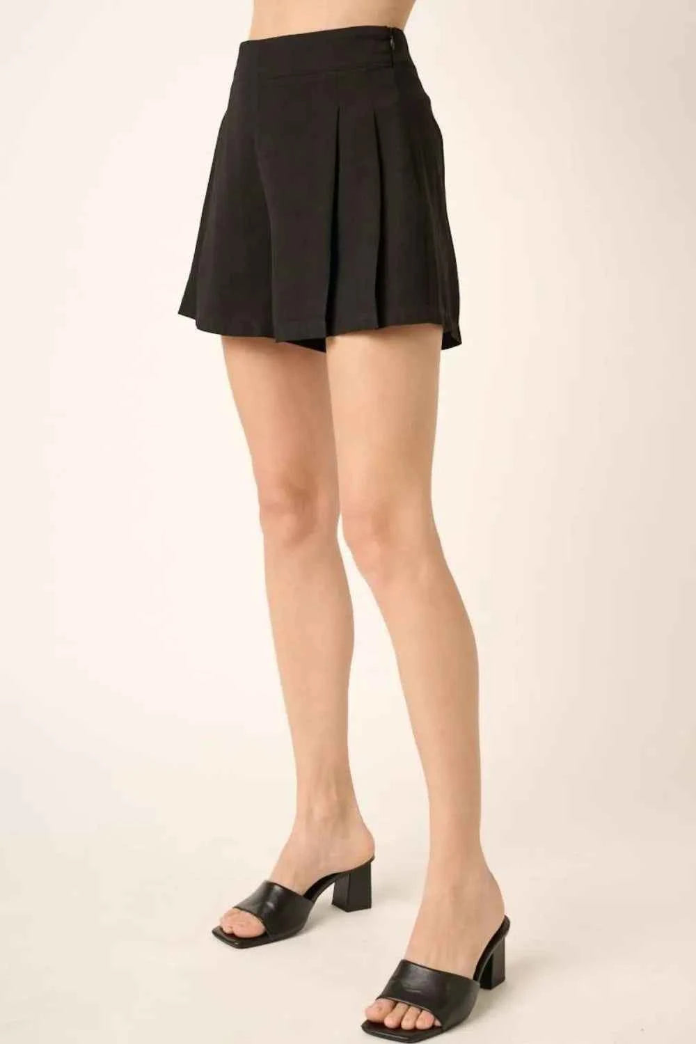 Mittoshop Side Invisible Zipper Pleated Shorts 5278d0d3-1250-442c-8560-1dd64737ede8-Max