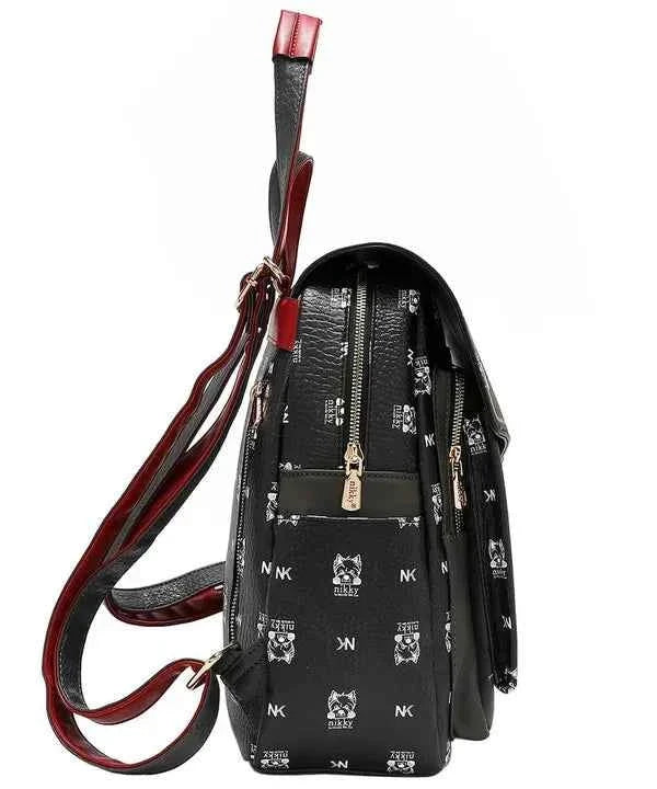 Nicole Lee USA Cat Eco-Leather Convertible Backpack Bag 527ab4a9-84c0-47b8-b61b-23c54cd87da2-Max