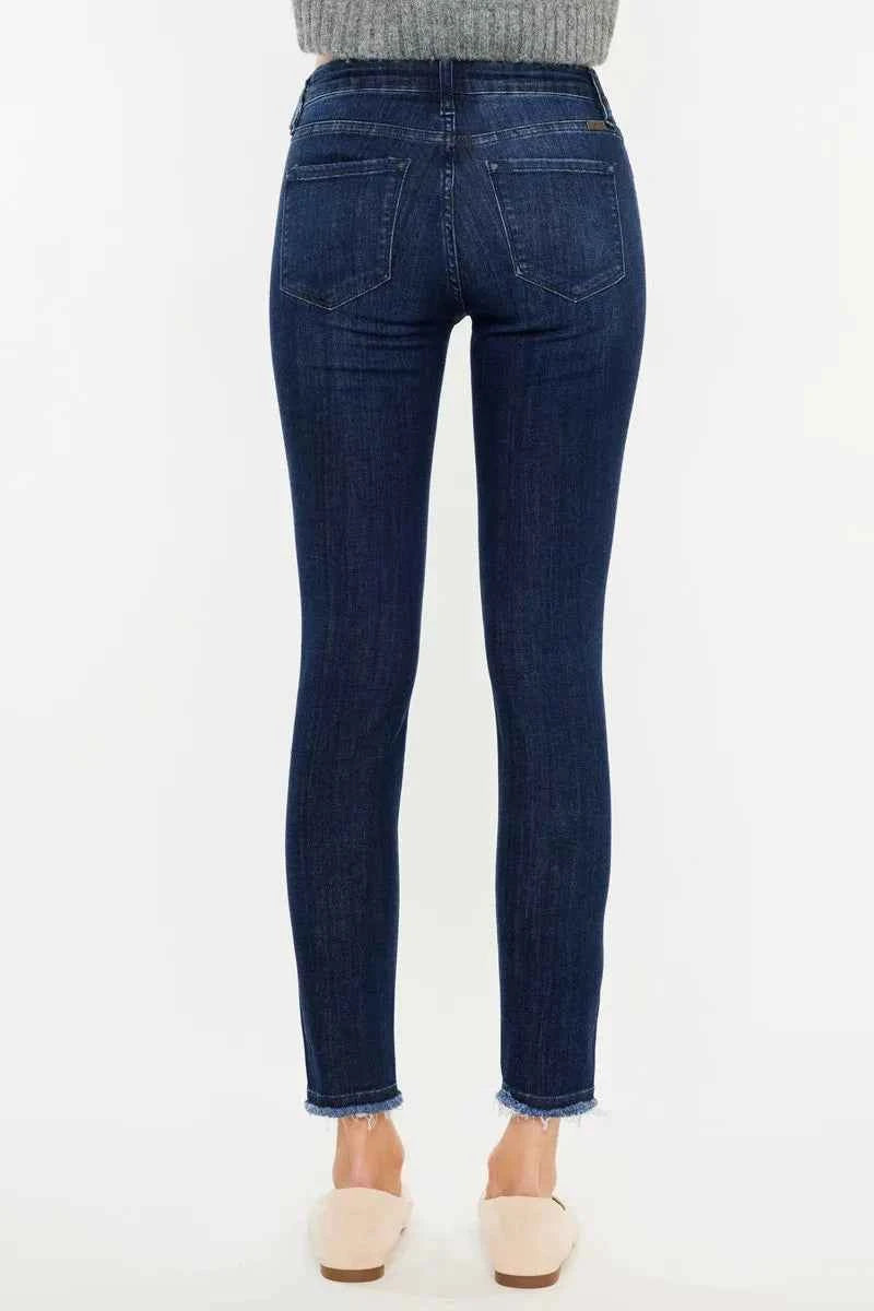 Kancan High-Rise Slim Fit Raw Hem Ankle Jeans 5280703cb0804a6d90d9088b14244e93-Max-Origin