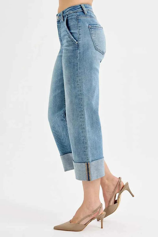Full Size Tummy Control High Rise Ankle Wide Cuffed Jeans Plus Size 52aa65dfd7e94ab395813a6a22482e2d-Max-Origin