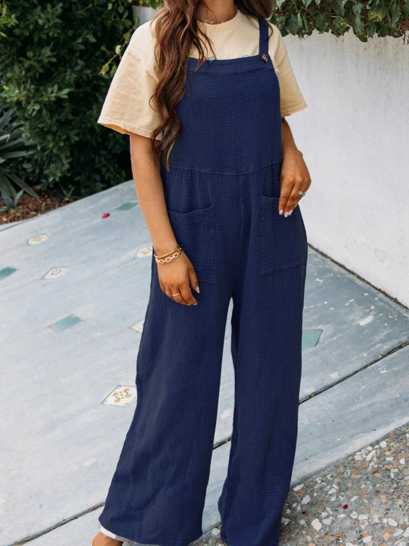 Full Size Casual Wide Leg Textured Overalls Plus Size Dark Blue 52c783c872734836a23e09d5cdfb9eb4-Max-Origin