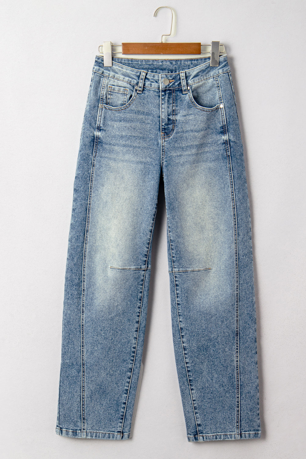 Dusk Blue Vintage Washed Seam Detail Shift Jeans 52d28d2a5d32ea91