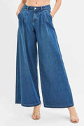 RISEN Mid Rise Fit Wide Leg Knit Denim Look Jeans MEDIUM 52d9bd6568cc421999d488d5538965cc-Max-Origin