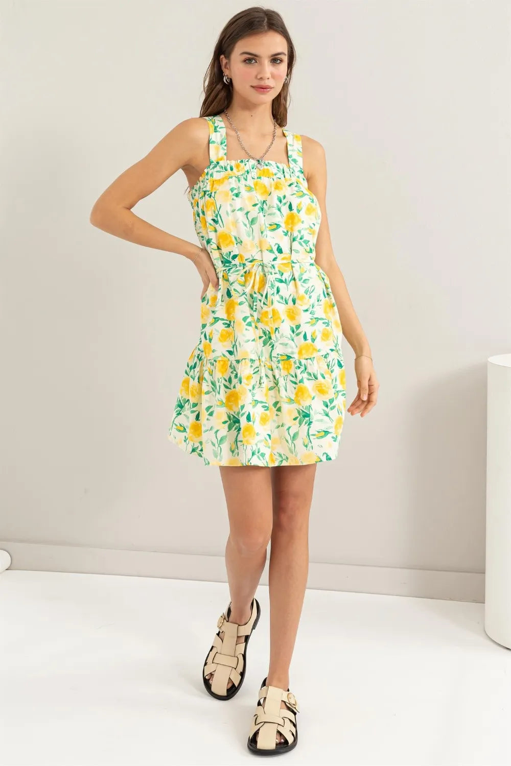 HYFVE Floral Tie Shoulder Mini Dress 52f00fd2-8558-41bf-98dc-e3c6a69ae64b-Max