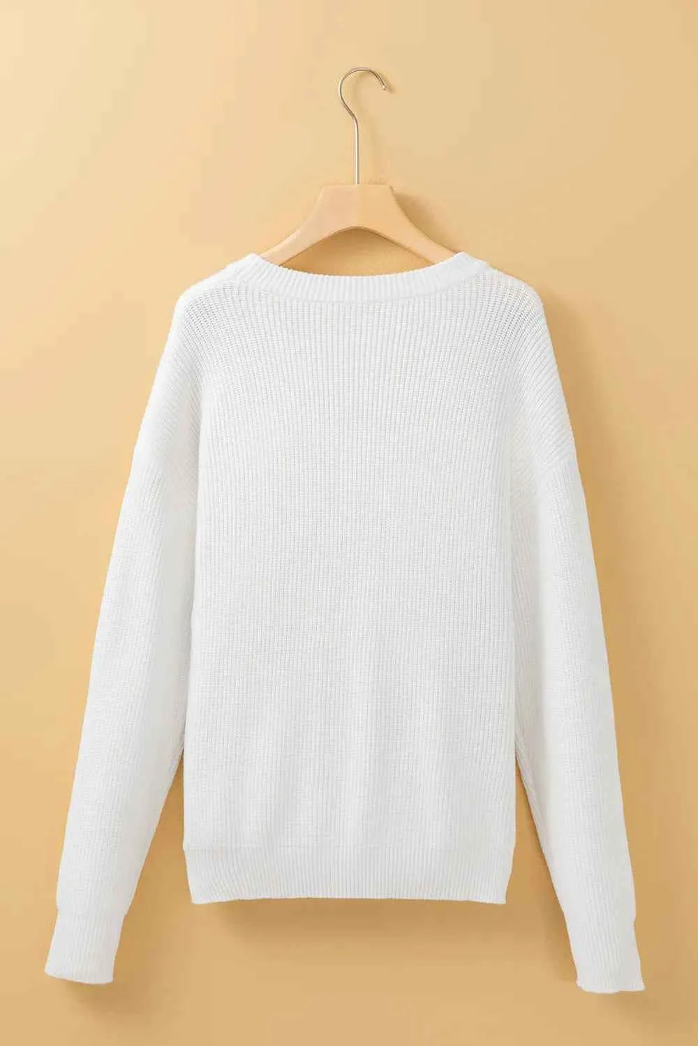 HELLO PUMPKIN Round Neck Long Sleeve Sweater 52f2f5f5-90fe-47d1-99ca-3bc954469927-Max