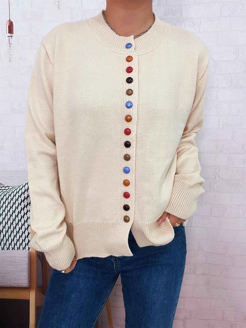 Button Up Long Sleeve Cardigan 52fc0b44b2854b8faf3e38f2b6f4699e-Max-Origin