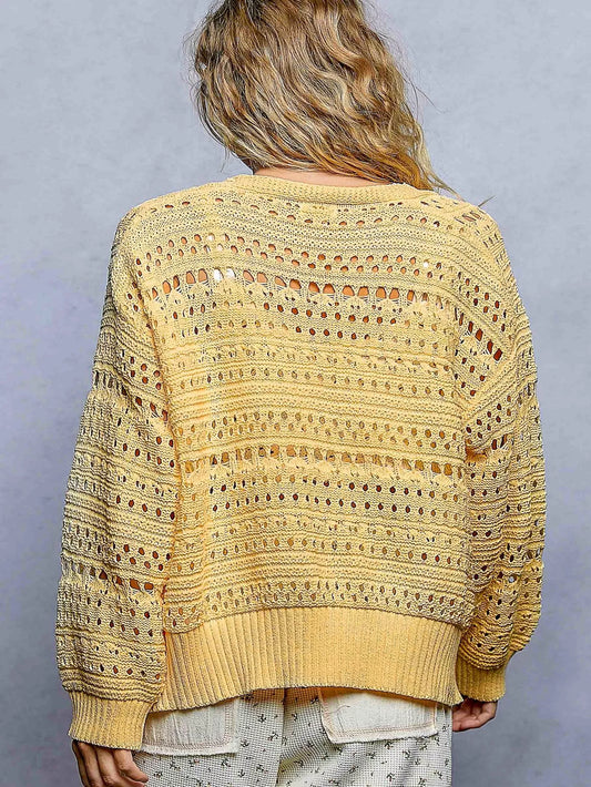 Open-Knit Floral Button Cardigan 530bd5f8-e4e2-4769-86e6-237bc883ba5c-Max-Origin